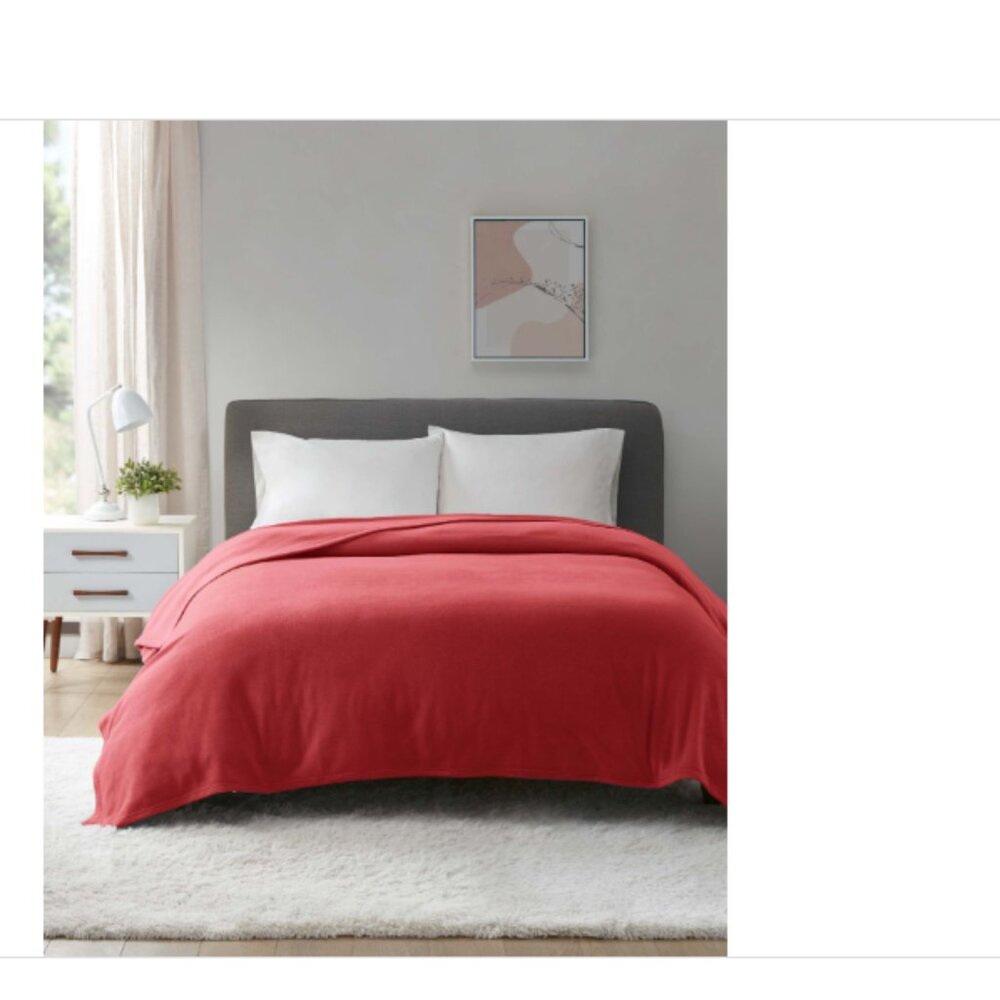 Home Design Easy Care Year-Round Soft Fleece Blanket, King,